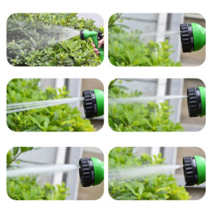 Mangueira Jardim Expansível 30 Metros Resistente Jatos D Água Cor:Verde